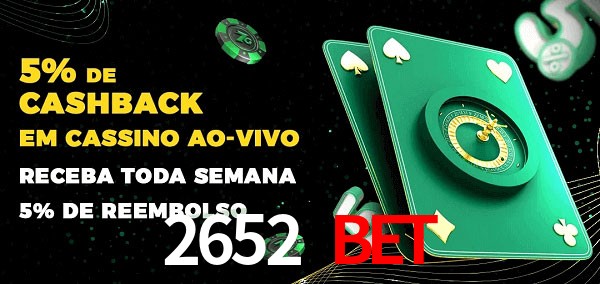 Promoções do cassino ao Vivo 2652 bet